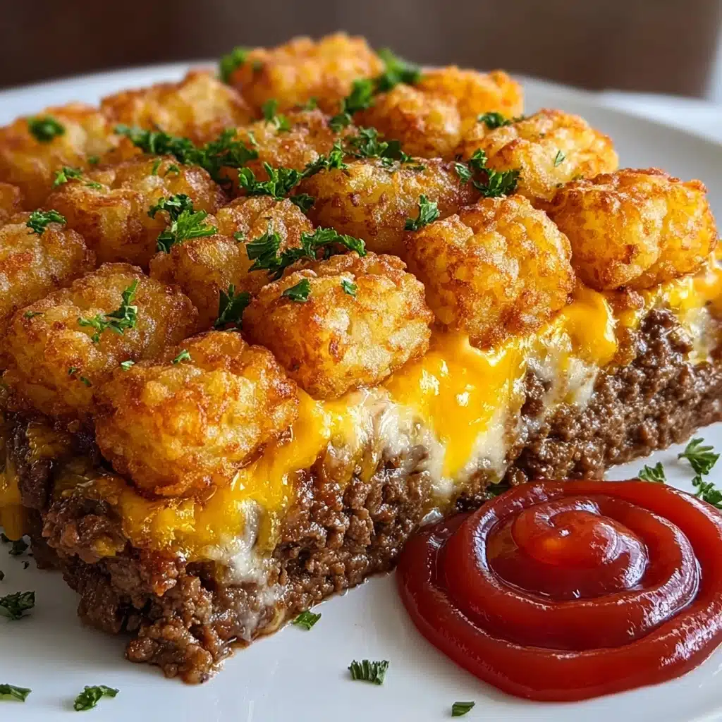 Cheesy Meatloaf & Tater Tot Bake: A Comfort Food Delight Recipe - Recipe Image
