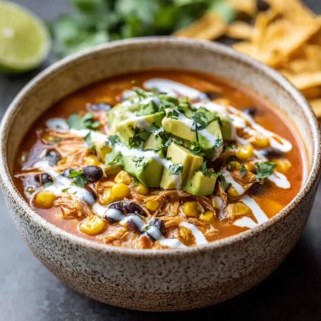 Creamy Chicken Enchilada Soup Recipe - Recipe Image