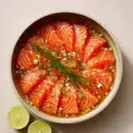 Salmon Crudo with Citrus Soy Dressing Recipe