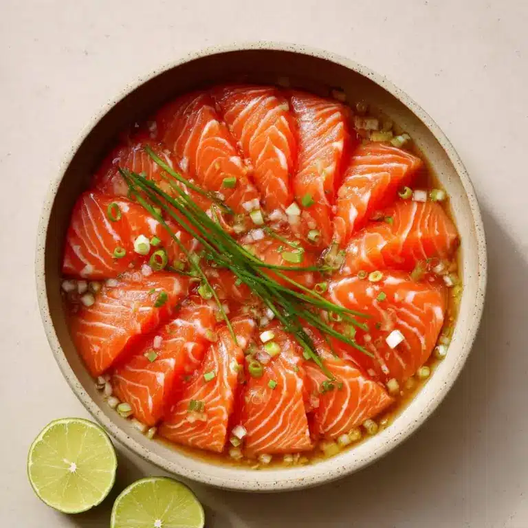 Salmon Crudo with Citrus Soy Dressing Recipe
