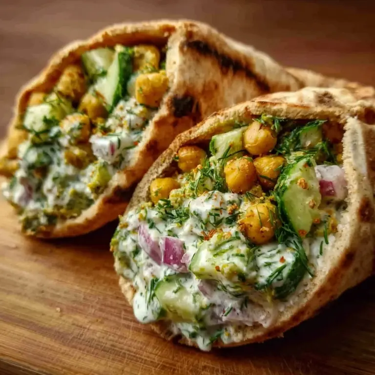 Cucumber Chickpea Pita Pockets Recipe