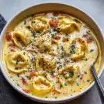 Creamy Tuscan Garlic Tortellini Soup Recipe