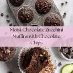 Healthy & Moist Chocolate Zucchini Muffins Recipe