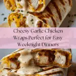 Cheesy Garlic Chicken Wraps Recipe