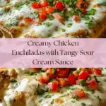 Chicken Enchiladas with Sour Cream White Sauce Recipe