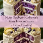Blueberry Cake with Lemon Cream Cheese Frosting Recipe