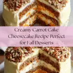 Carrot Cake Cheesecake Recipe – Easy Holiday Dessert Recipe