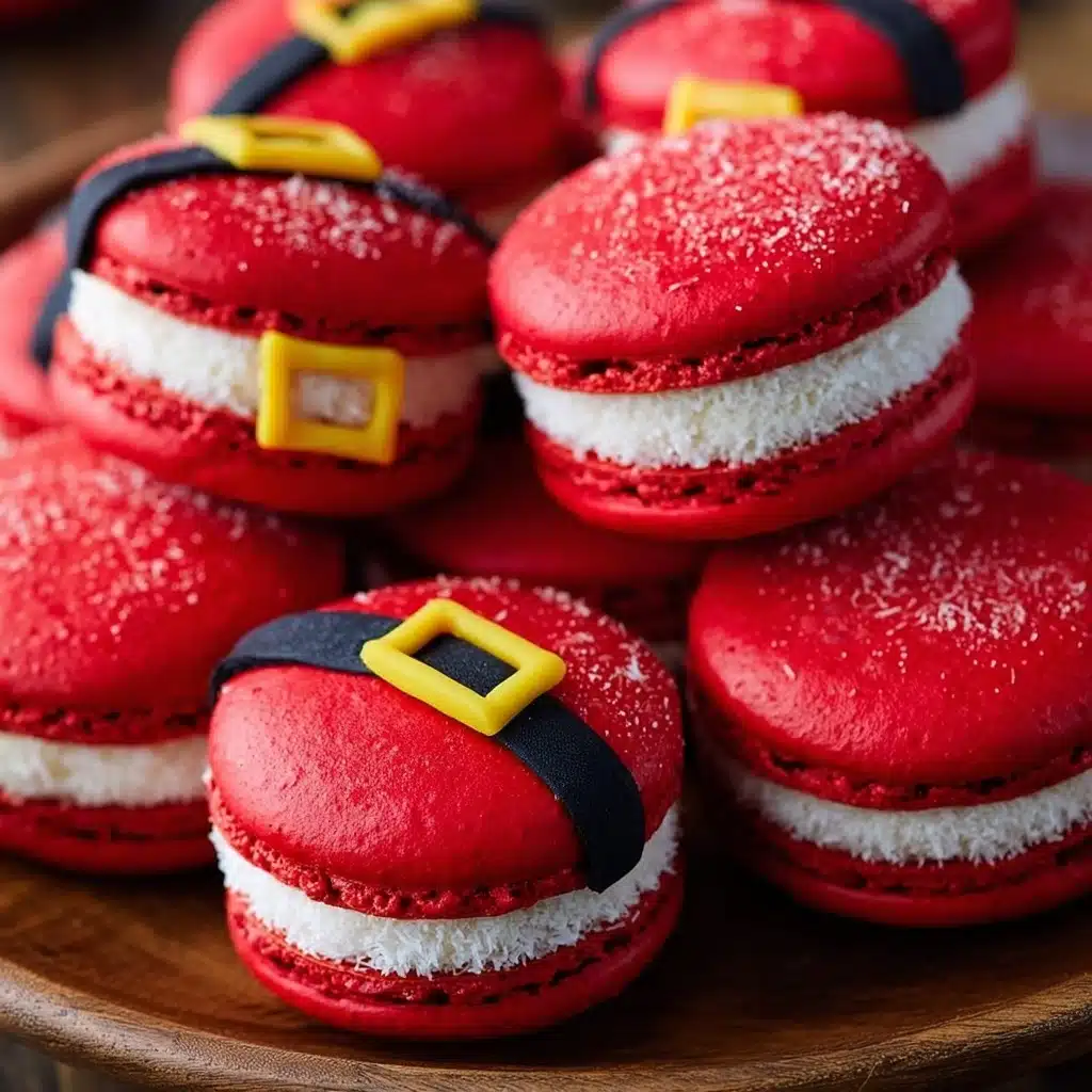 Santa Claus Macarons Recipe - Recipe Image