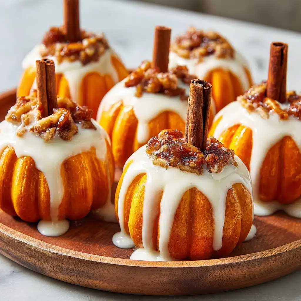 Pumpkin Shaped Cinnamon Rolls with Cream Cheese Frosting Recipe - Recipe Image