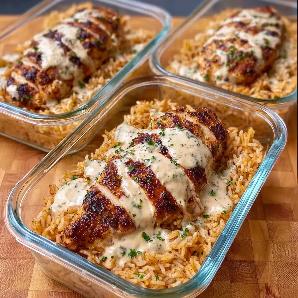 High Protein Creamy Cajun Chicken & Rice Recipe - Recipe Image