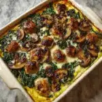 Easy Low-Carb Chicken Spinach Mushroom Bake Recipe
