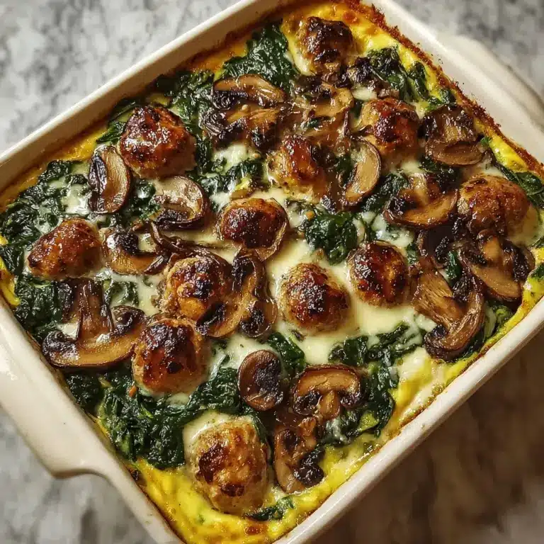 Easy Low-Carb Chicken Spinach Mushroom Bake Recipe