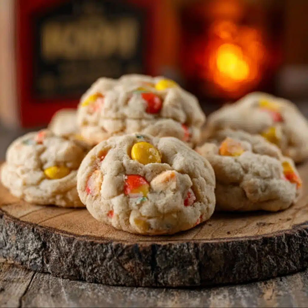 White Chocolate Candy Corn Cookies Recipe - Recipe Image