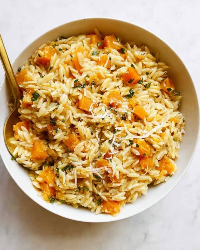 One Pot Brown Butter Orzo with Butternut Squash Recipe