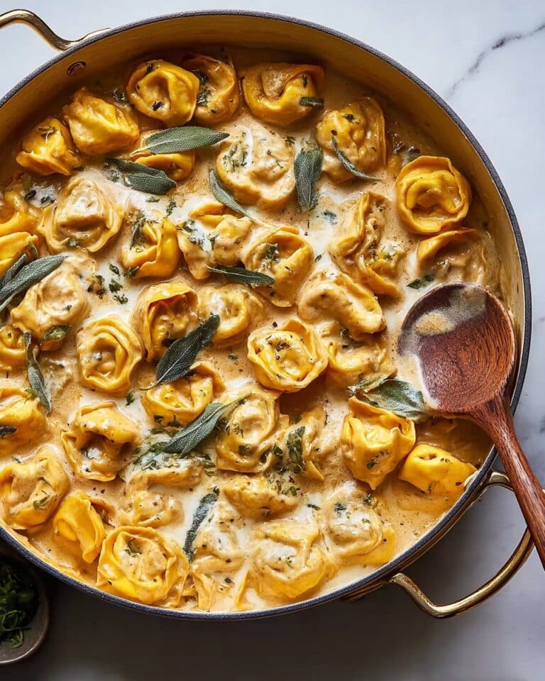 Creamy Pumpkin Tortellini with Sage and Walnuts Recipe