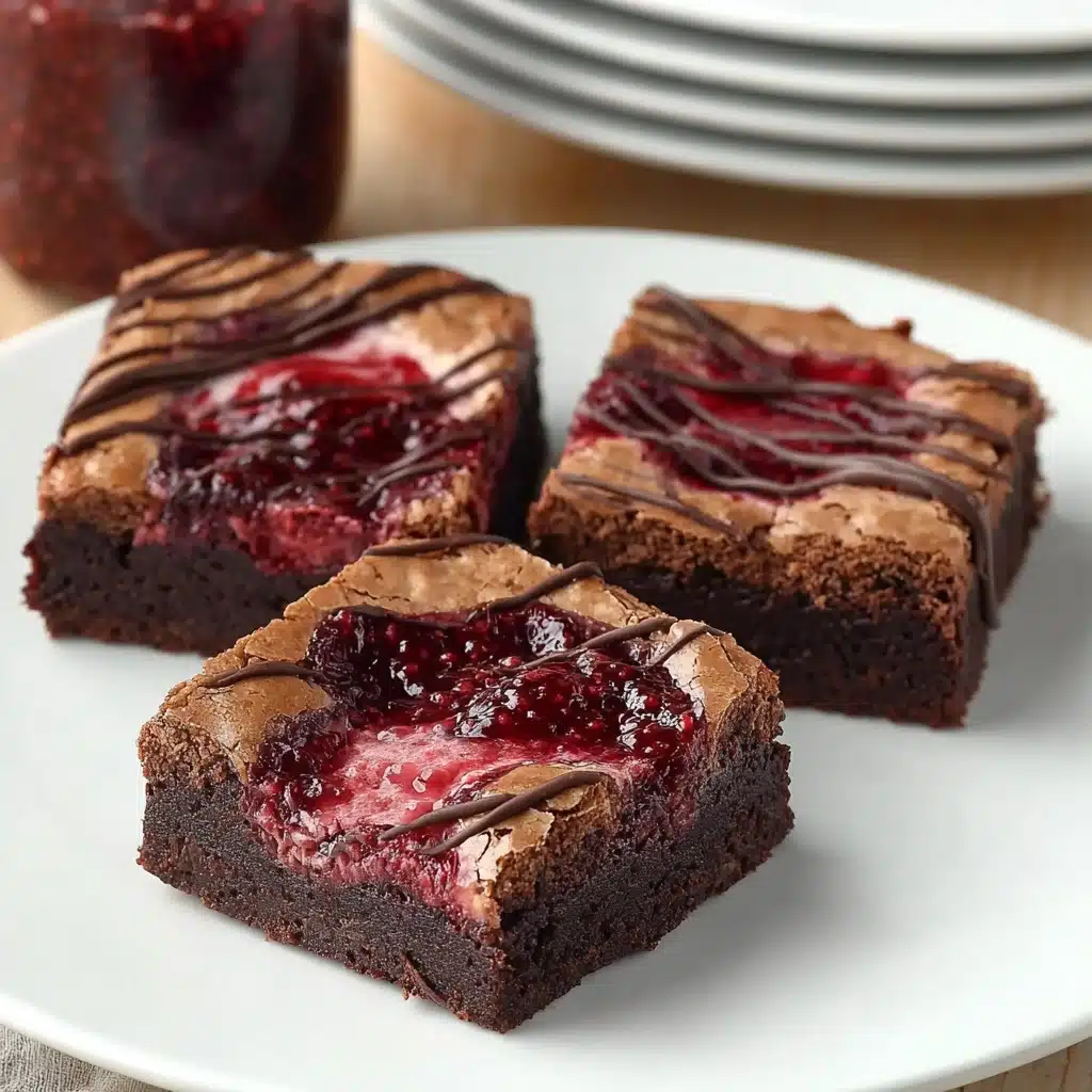 Decadent Raspberry Swirl Brownies Recipe - Recipe Image