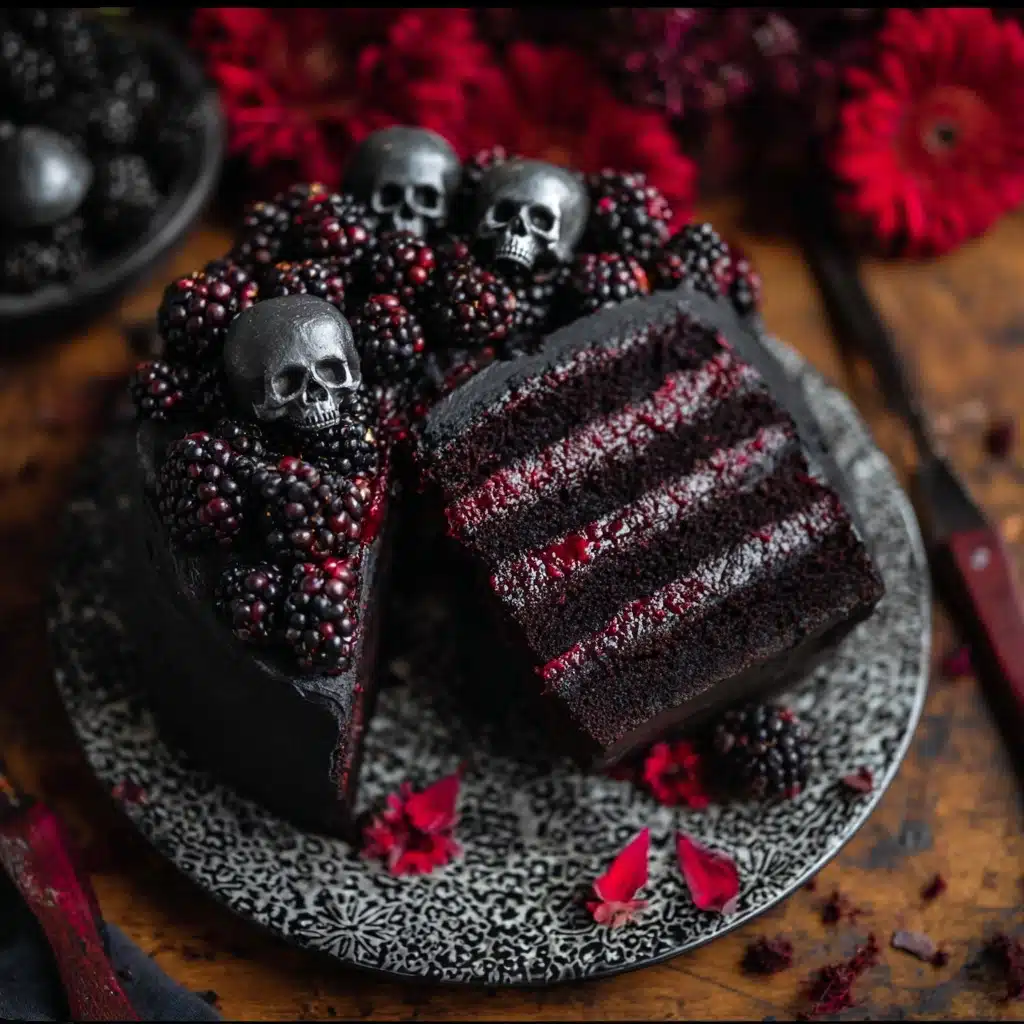Spooky Black Velvet Halloween Cake Recipe - Recipe Image