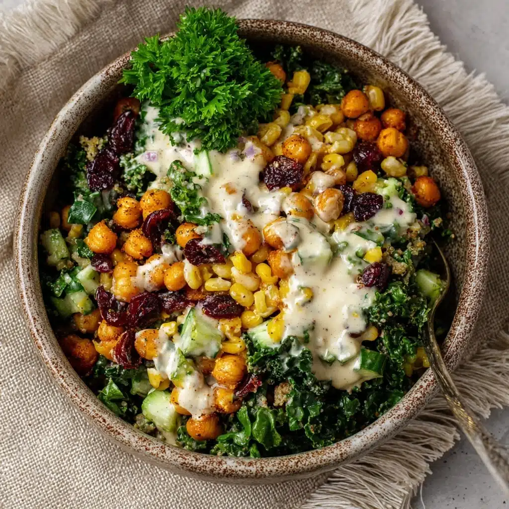 Kale and Couscous Salad With Creamy Cashew Dressing Recipe - Recipe Image