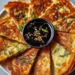 Crispy Vegetable Pancakes with Asian Dipping Sauce Recipe