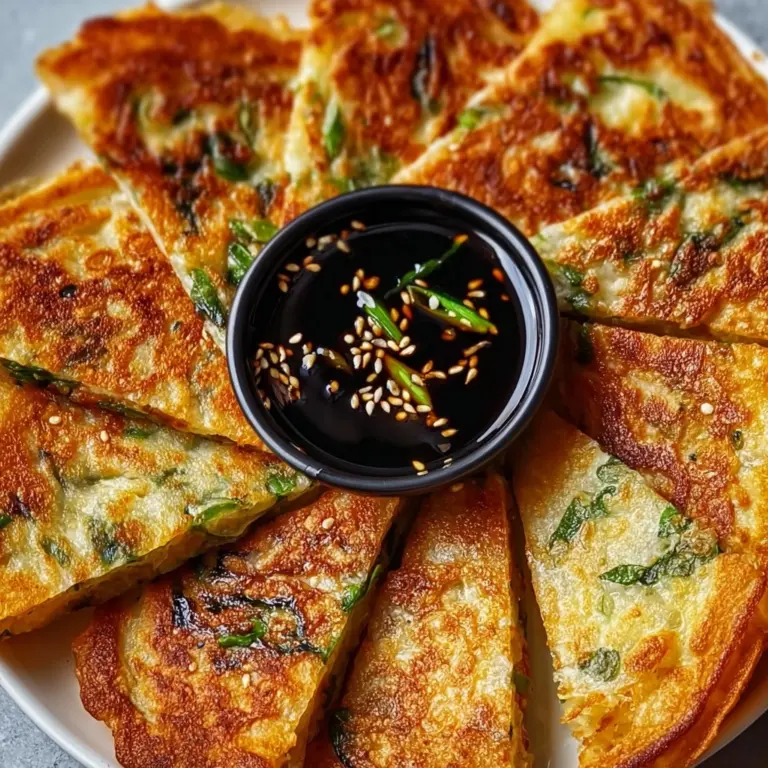 Crispy Vegetable Pancakes with Asian Dipping Sauce Recipe