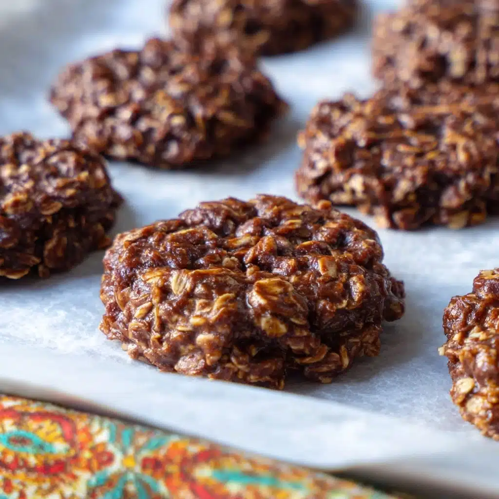 No Bake Chocolate TVP Cookies (High Protein) Recipe - Recipe Image