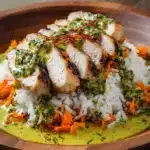 Easy Peruvian Chicken And Rice with Green Sauce Recipe