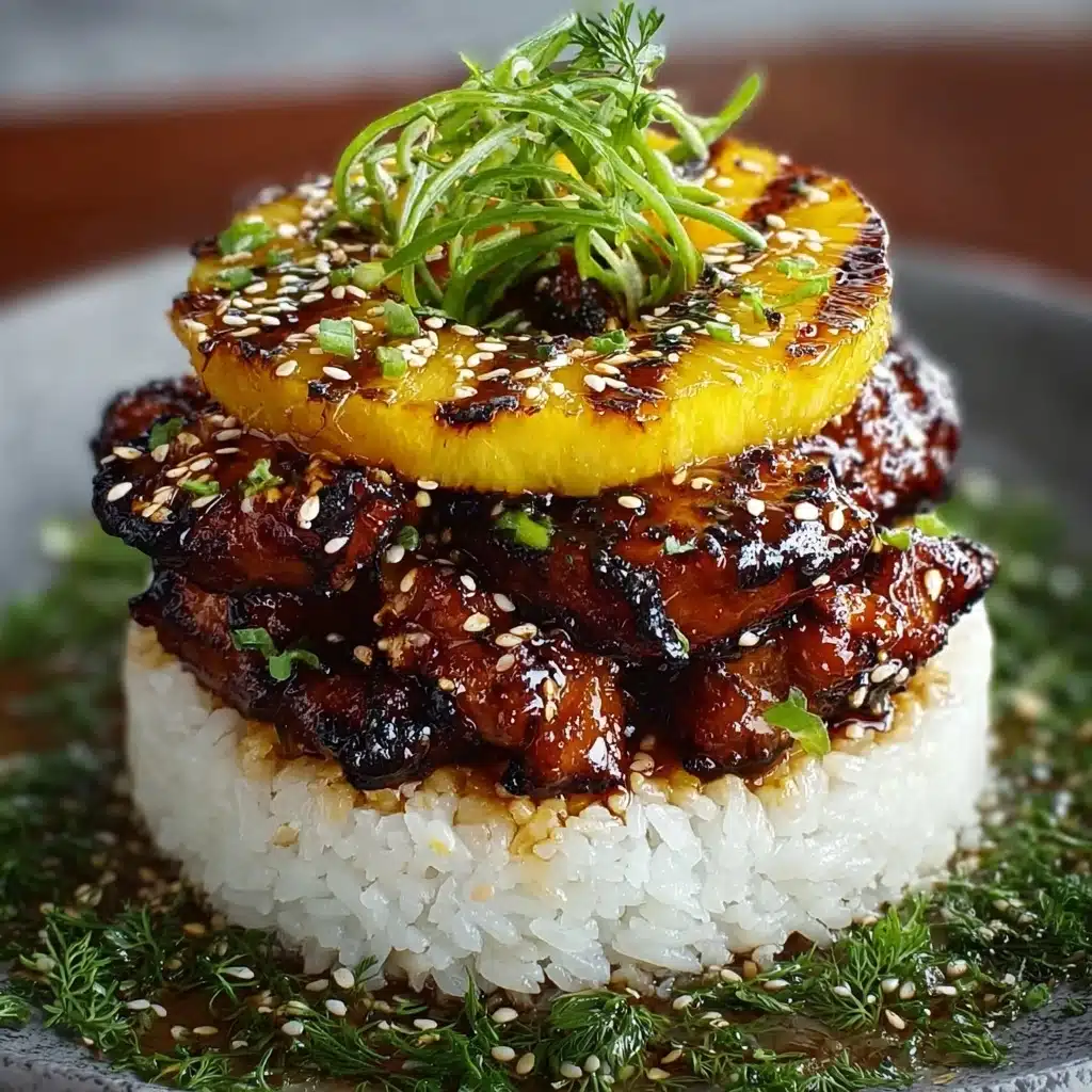 Hawaiian Huli Huli Chicken Stack Recipe - Recipe Image