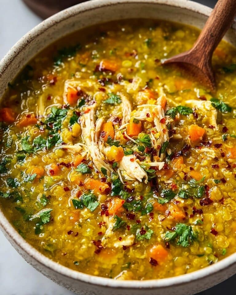 Curried Chicken Lentil and Rice Soup with Spinach Recipe