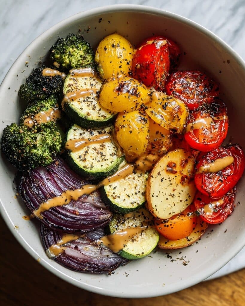 Amazing Roasted Veggie Rainbow Bowl: A Colorful, Flavor-Packed Dinner Idea Recipe