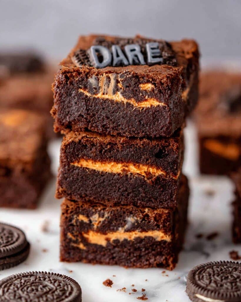 Halloween Oreo Stuffed Brownies Recipe