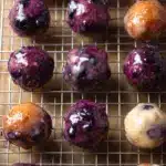 Blueberry Cake Donuts with Blueberry Glaze Recipe