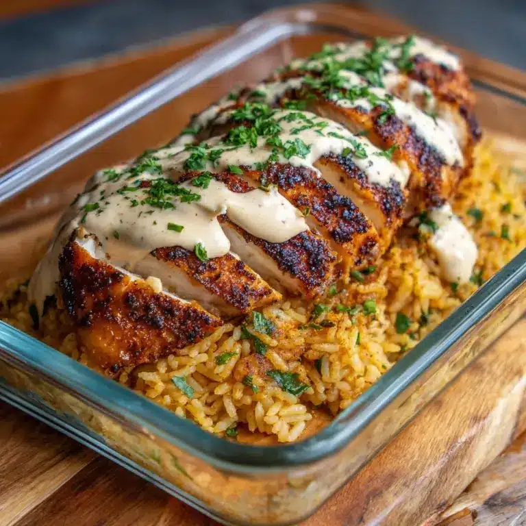 High Protein Creamy Cajun Chicken & Rice Recipe