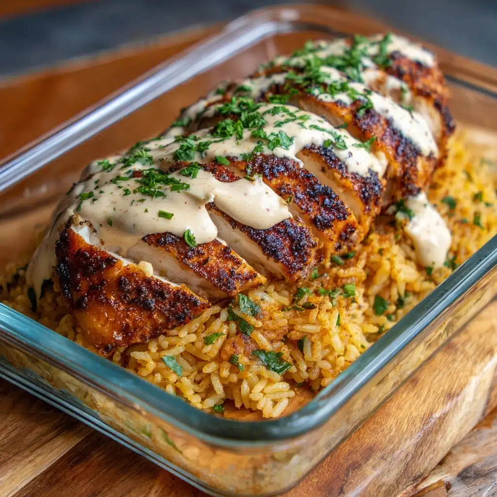 High Protein Creamy Cajun Chicken & Rice Recipe