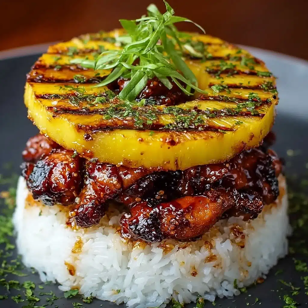 Hawaiian Huli Huli Chicken Stack Recipe - Recipe Image