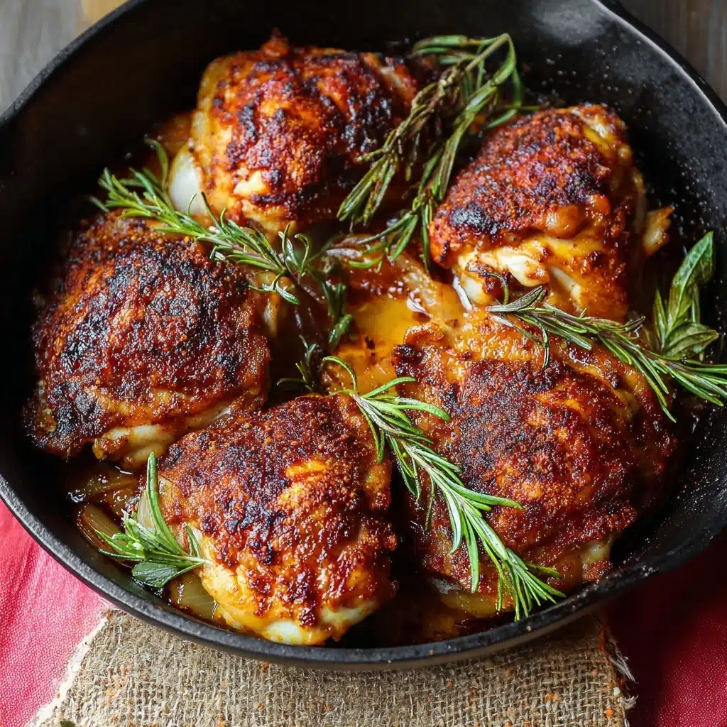 Easy Oven Chicken Thigh Recipe with Paprika & Rosemary Recipe - Recipe Image