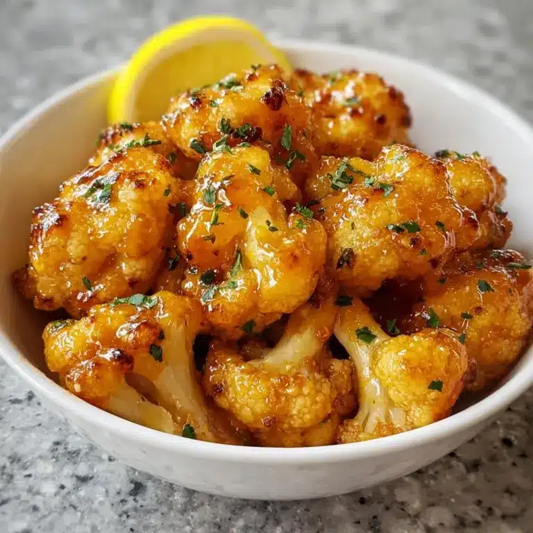 Vegan Lemon Pepper Glazed Cauliflower Recipe