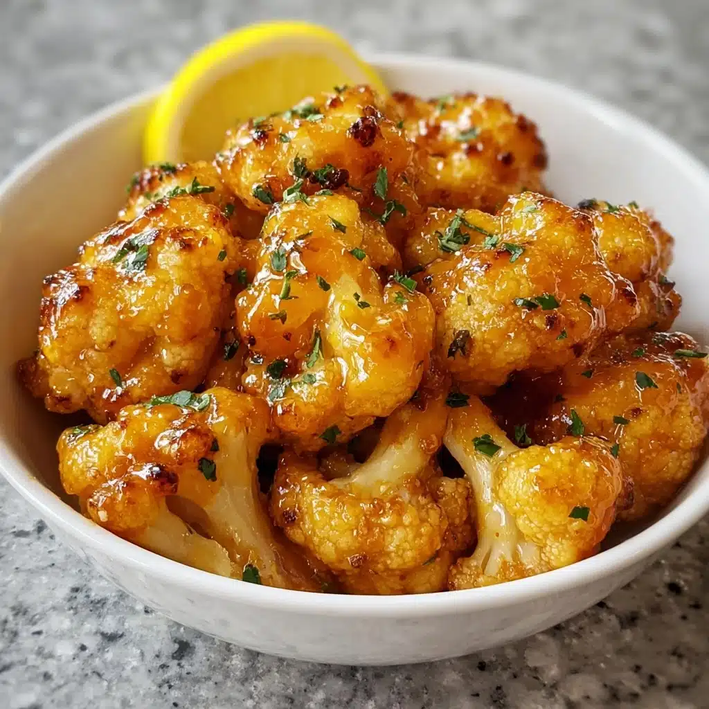 Vegan Lemon Pepper Glazed Cauliflower Recipe - Recipe Image