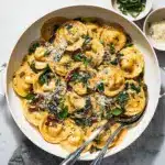 Cheese Ravioli with Sun Dried Tomato Cream Sauce Recipe