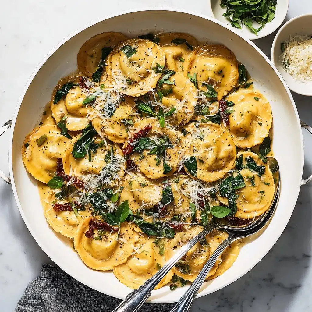 Cheese Ravioli with Sun Dried Tomato Cream Sauce Recipe