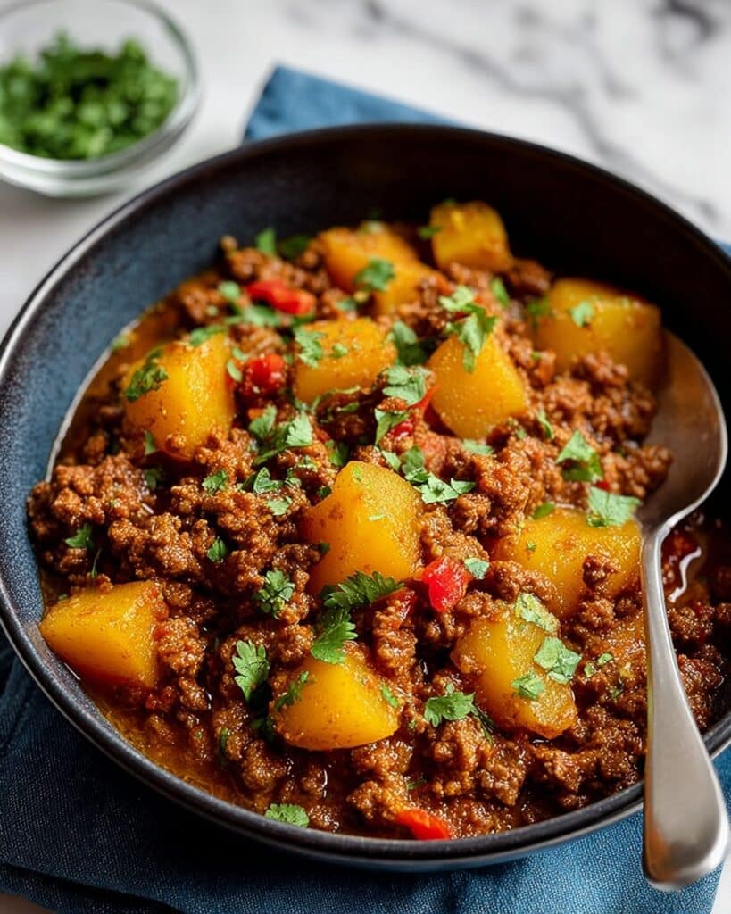 Spicy Ground Beef and Potato Curry Recipe