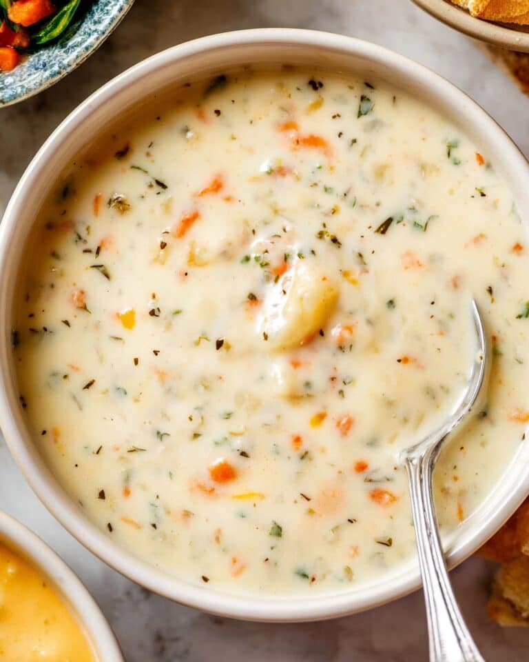 Creamy Potato Soup with Carrots, Cheddar, and Fresh Herbs Recipe