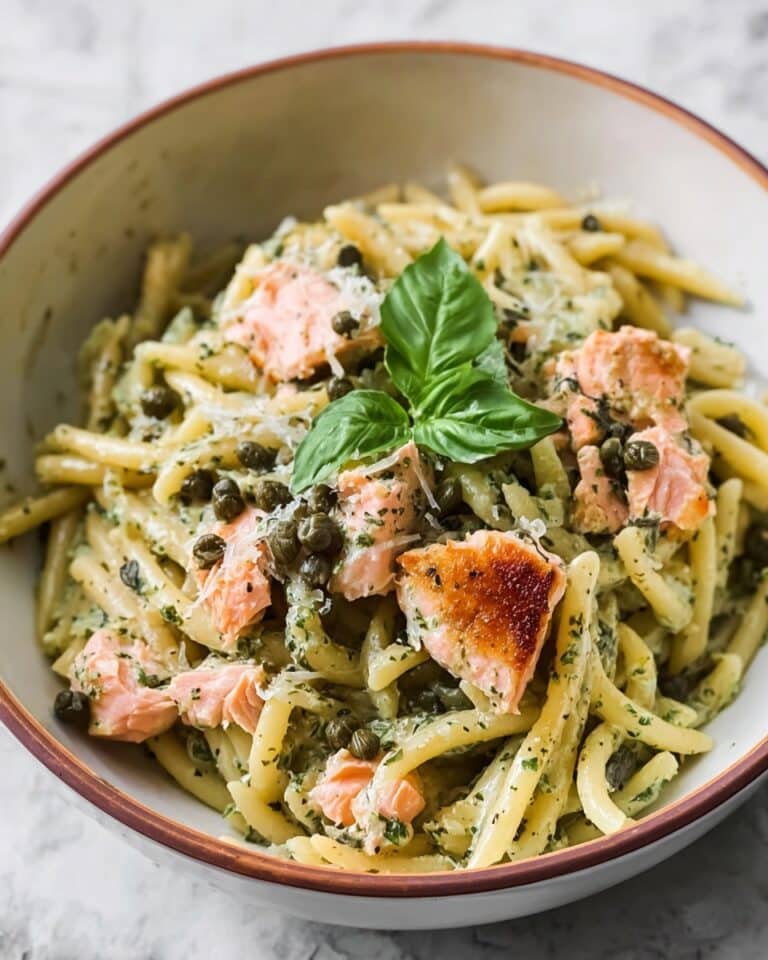 Creamy Salmon Pesto Pasta Recipe