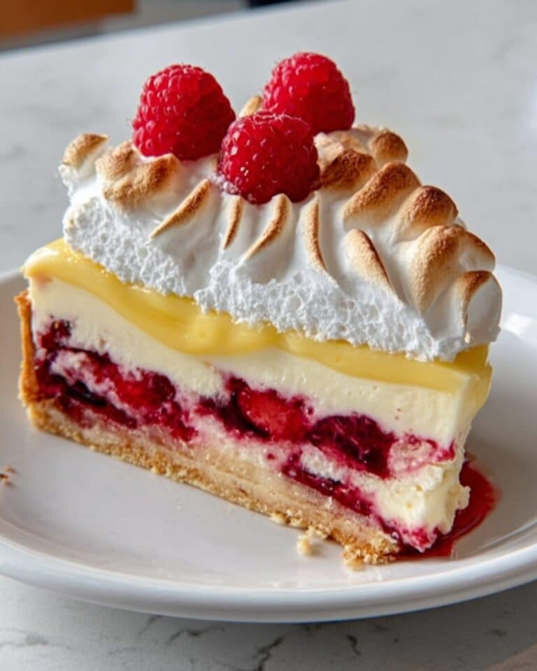 Lemon Raspberry Meringue Cheesecake Recipe