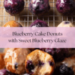 Blueberry Cake Donuts with Blueberry Glaze Recipe