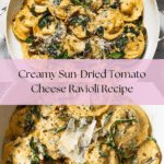 Cheese Ravioli with Sun Dried Tomato Cream Sauce Recipe