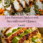 Easy Peruvian Chicken And Rice with Green Sauce Recipe