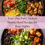 One Pan Chicken Burrito Bowl Recipe
