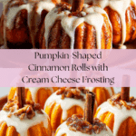 Pumpkin Shaped Cinnamon Rolls with Cream Cheese Frosting Recipe