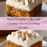 Moist Pumpkin Cake with Cream Cheese Frosting Recipe