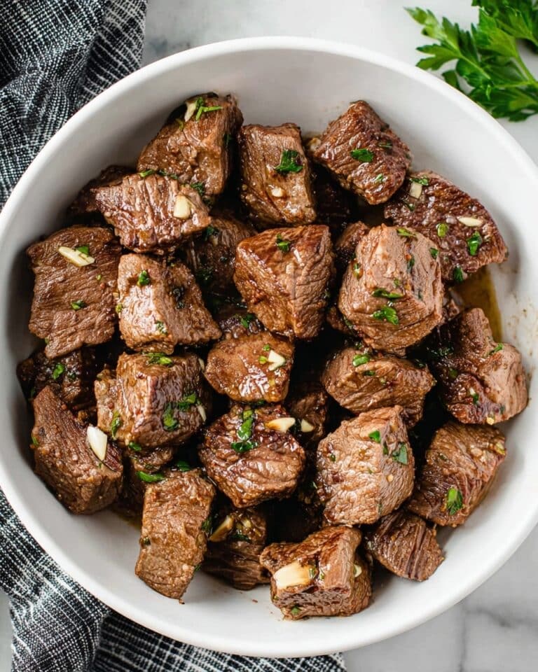 Garlic Butter Italian Seasoned Steak Bites Recipe